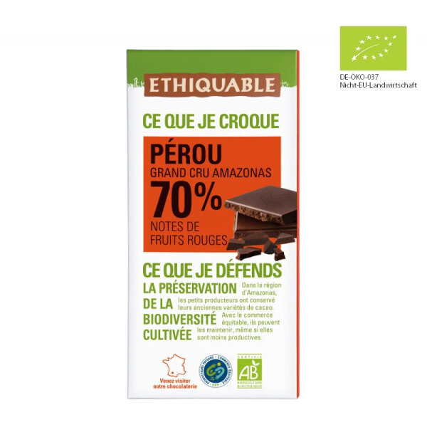 Noir-Schokolade 70% Peru (bio), 100g