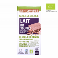 Vollmilchschokolade Puffreis (bio), 100g