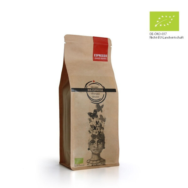 Espresso-Blend Nicaragua/Tansania (bio), 250g, ganze Bohne